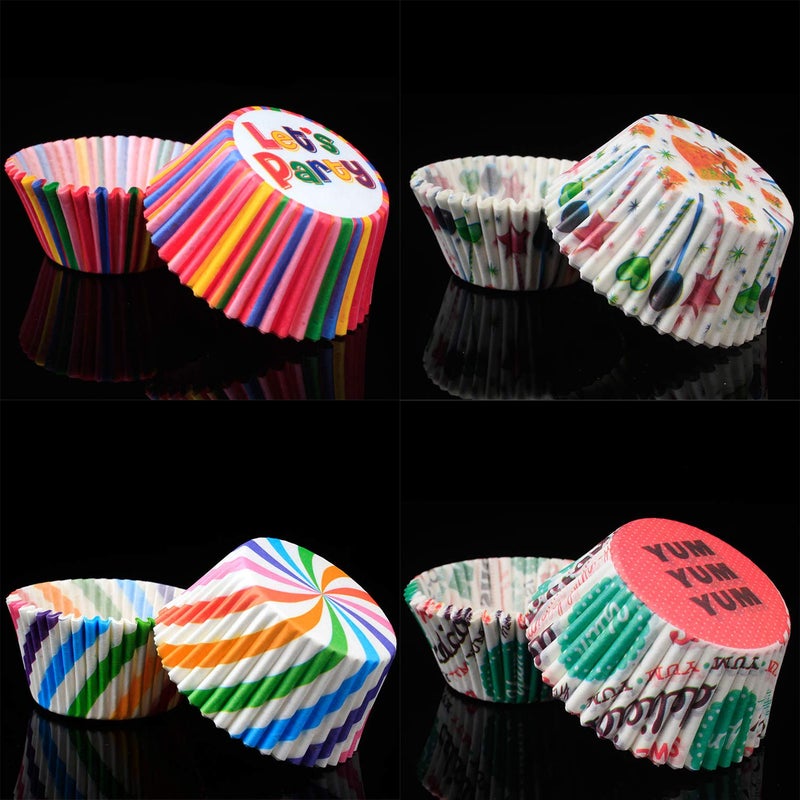 Tosnail 1000 Pack Paper Baking Cups Cupcake Liners Muffin Liner - Assorted 10 Styles - Image 5